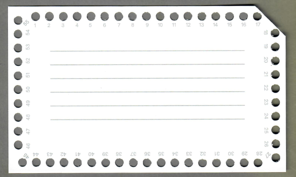 3x5 Edge Notched Card