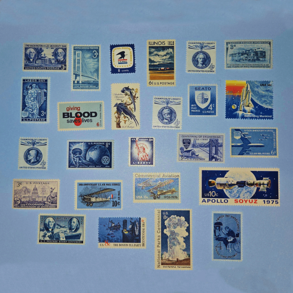 blue stamps set