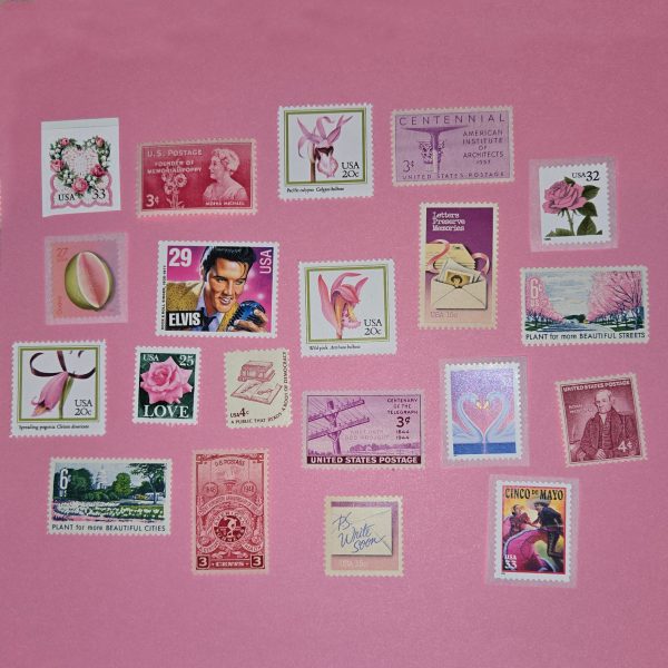 Vintage Pink Stamps