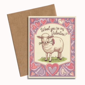 Sheep Valentine's Day Card